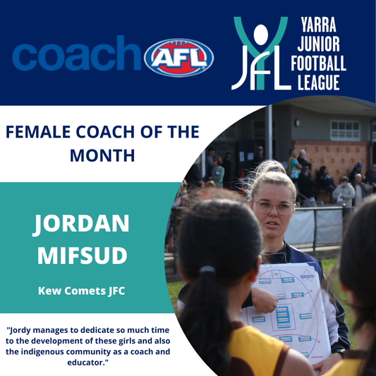 YJFL Female Coach of the Month